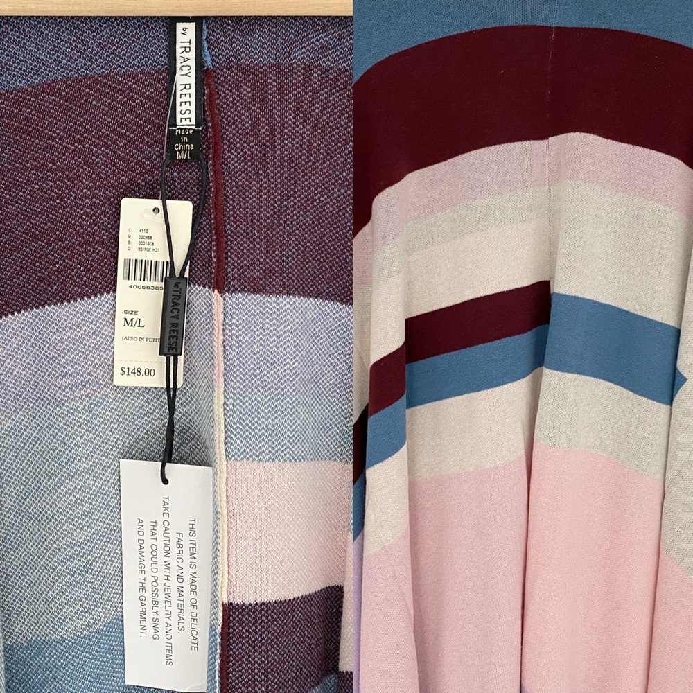 Anthropologie Geometric Poncho Cardigan Sweater - Picture 6 of 8